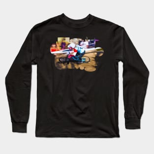 mtb downhill action Long Sleeve T-Shirt